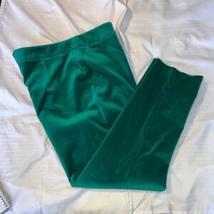 NWOT Vineyard Vines Velvet Pants Emerald Green Stretch Career Party Size‎ 14